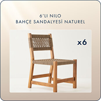 Nilo 6'lı Bahçe Sandalyesi Naturel