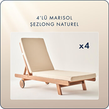 Marisol 4'lü Şezlong Naturel