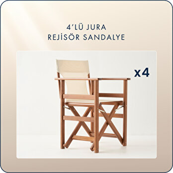 Jura 4'lü Rejisör Sandalye Naturel
