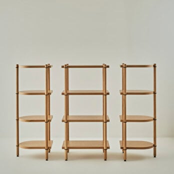 Cosmos Modüler 3 Parça 4 Katlı Kitaplık Meşe-Siyah (144x41x112 cm)