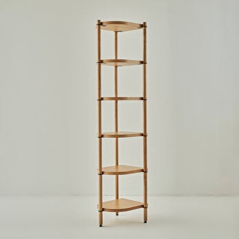 Cosmos Modüler 6 Katlı Kitaplık Yan Modül Meşe-Siyah (44x41x176 cm)