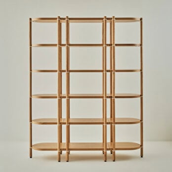 Cosmos Modüler 3 Parça 6 Katlı Kitaplık Meşe-Beyaz (58x41x176 cm)