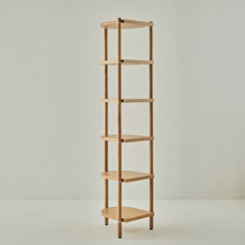 Cosmos Modüler 6 Katlı Kitaplık Yan Modül Meşe-Beyaz (44x41x176 cm)
