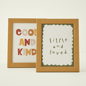 Cool and Kind Çerçeveli Tablo 2'li Naturel (17x23 cm)