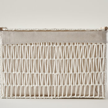 Sand Organizer Hasır Sepet Beyaz (62x42x42 cm)