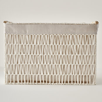 Sand Organizer Hasır Sepet Beyaz (57x36x37 cm)